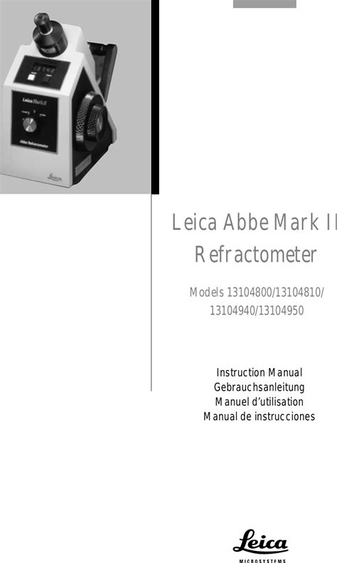 abbe mark ii refractometer manual|leica refractometer manual.